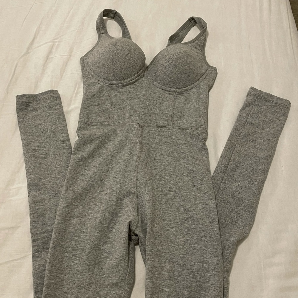 House of CB Kalani Grey Soft Loungwear Jumpsuit (SOLD) - Picture 2 of 4